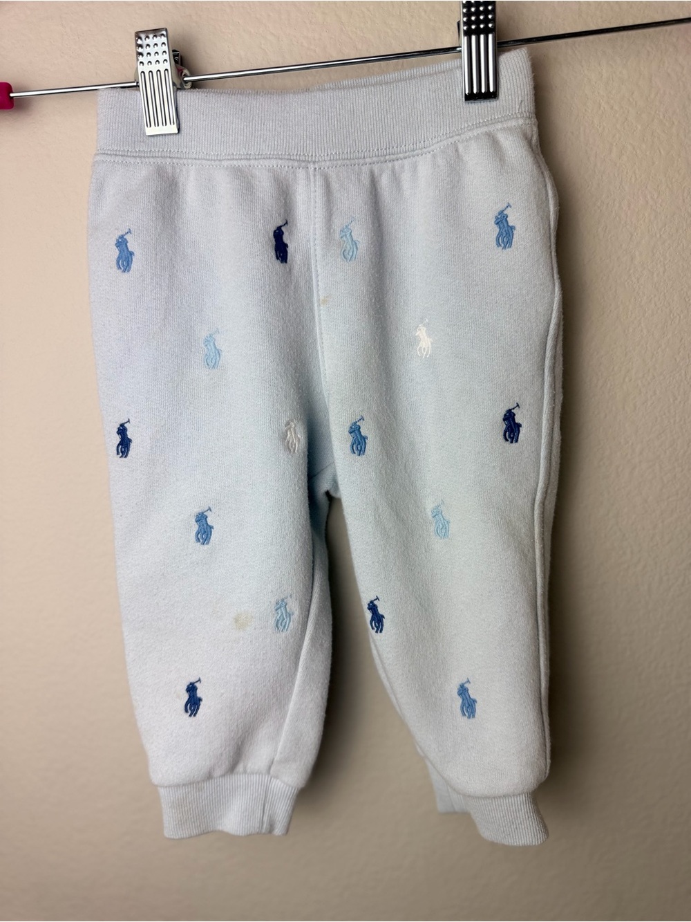 Ralph Lauren Light Blue Polo Pony Embroidered Joggers